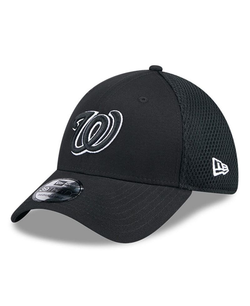 Men's Washington Nationals Evergreen Black White Neo 39Thirty Flex Hat