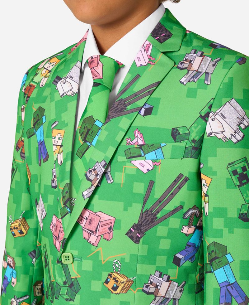 Boys' 8-20 Official Minecraft Suit Blazer, Pants and Tie, 3-Piece Set