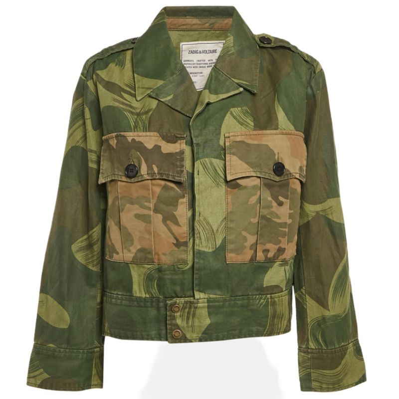 Women's Military Camouflage Cotton Blend Kaleno Jacket