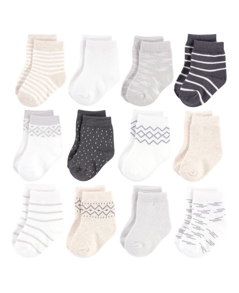 12Pk Natural Socks