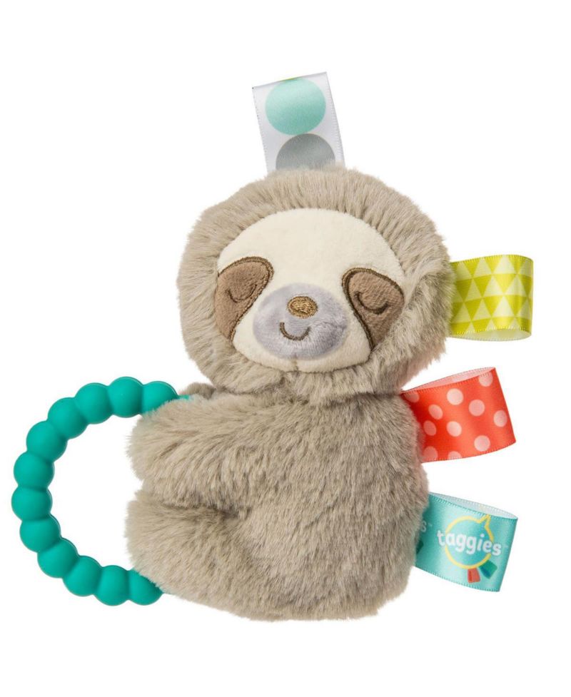 Mary Meyer Baby Molasses Sloth Taggies Blanket and Rattle, 2-Piece Set
