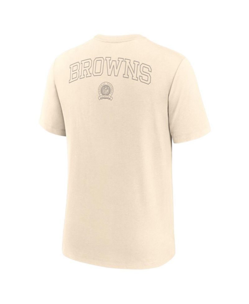 Men's Cream Cleveland Browns Glory Tri-Blend T-Shirt