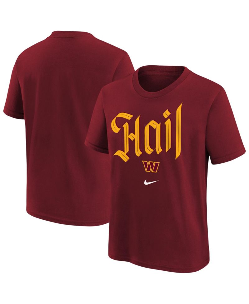Boys' and Girls' Washington Commanders Hail Crewneck Graphic Standard-Fit T-Shirt