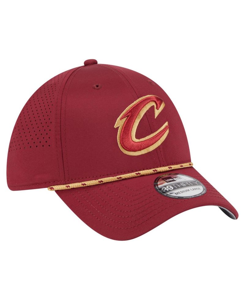 Men's Wine Cleveland Cavaliers Featherweight Poly Rope Flex 39Thirty Hat