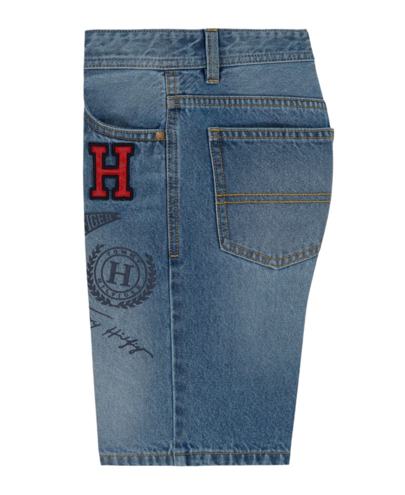 Boys' 8-20 Regular Fit Varsity Denim Shorts