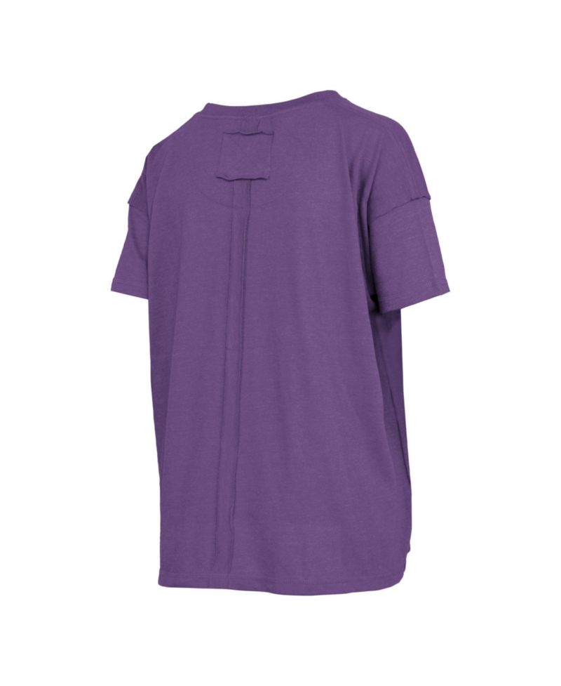 Women's LSU Tigers Swirl Script Twisted Oversized T-Shirt