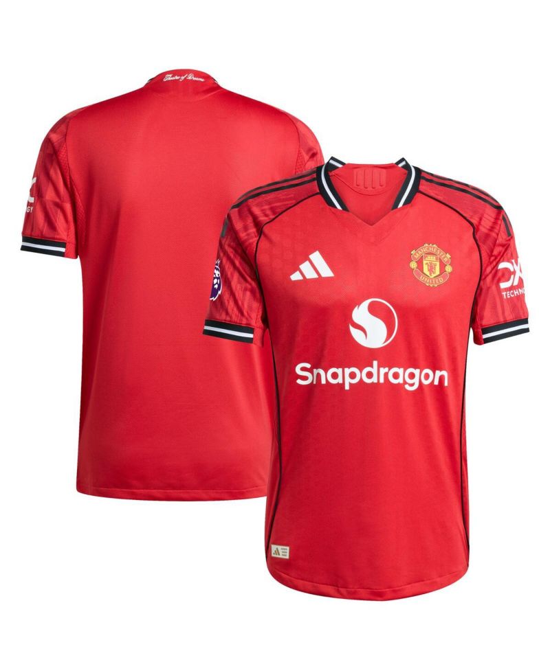 Men's Red Manchester United Home 2025/26 Authentic Player Jersey