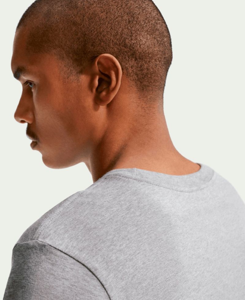 Men's Gray Barcelona Crest Essential T-Shirt