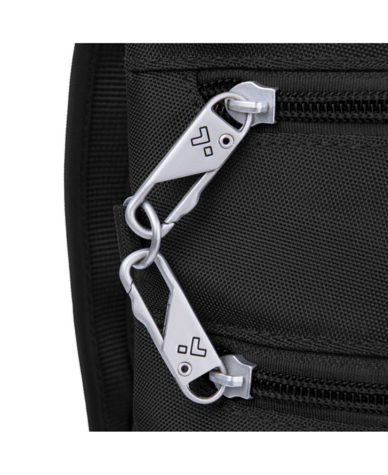 Anti-Theft Classic Slim Double Zip Crossbody Bag