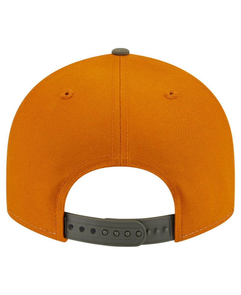 Men's Olive/Burnt Orange Boston Celtics Two-Tone Color Pack Split Panel 9FIFTY Adjustable Hat