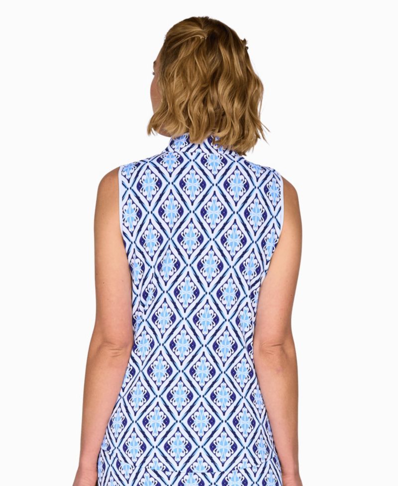 Women's Mock Neck Sleeveless Athletic Fit Top