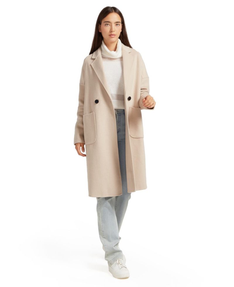 Women's Publisher Double Breasted Wool Blend Coat