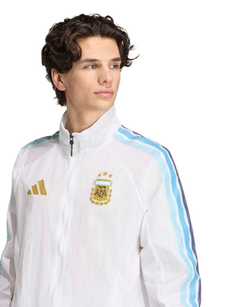 Men's White Argentina National Team 2026 Home Full-Zip Game Day Anthem Jacket