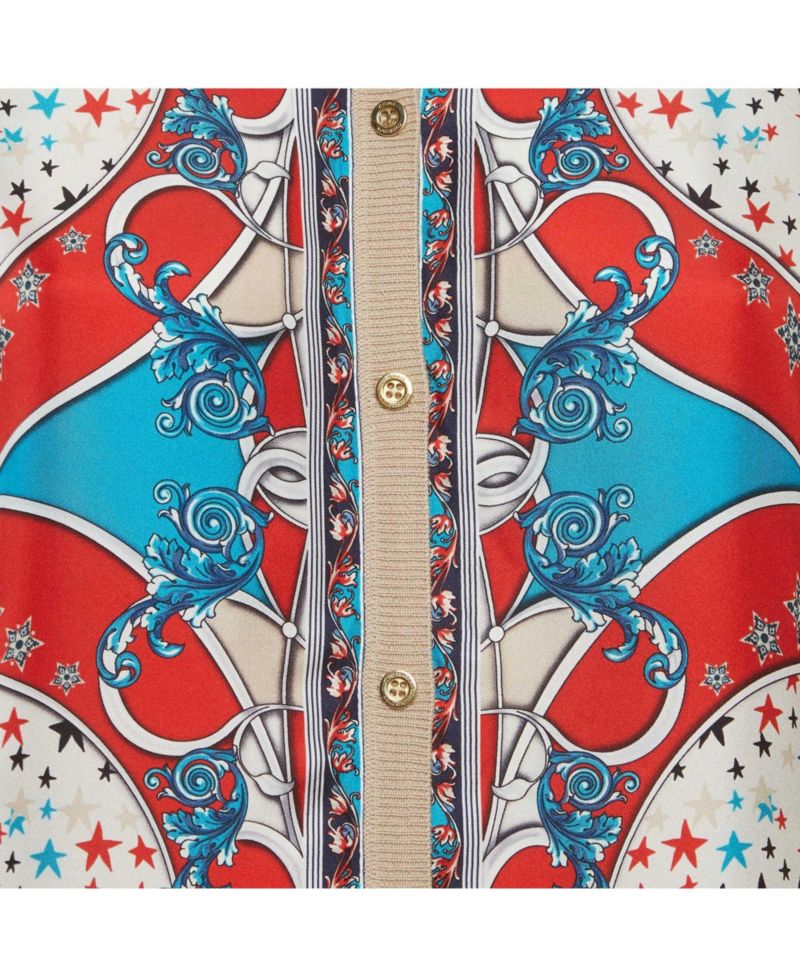 Women's Printed Silk Cardigan