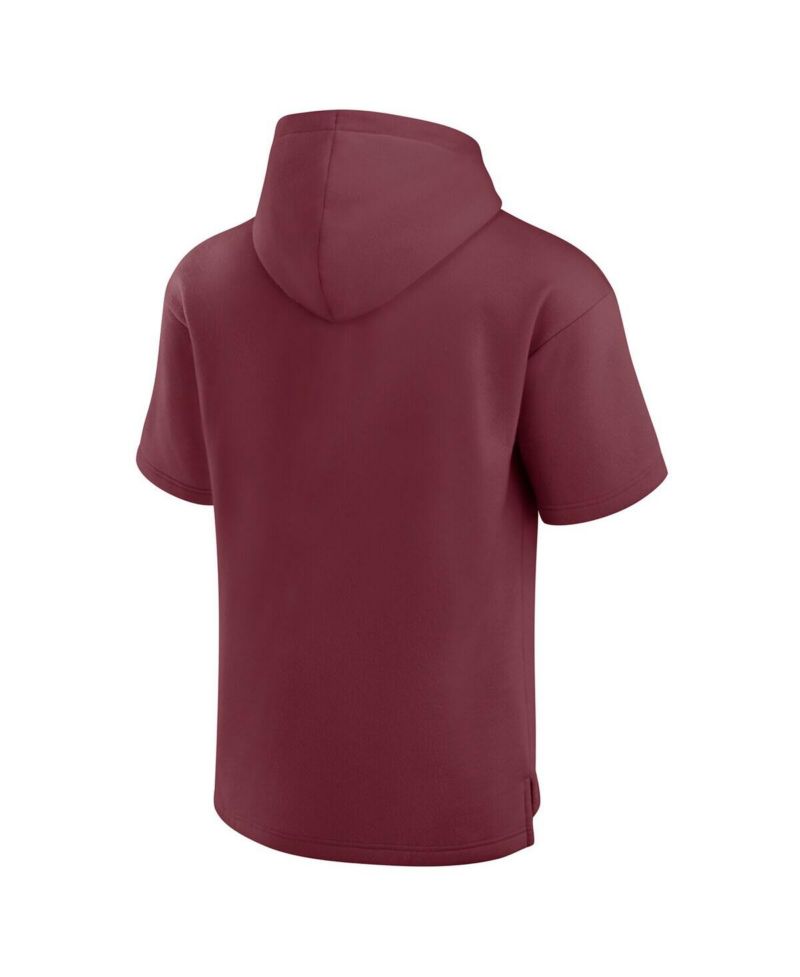 Men's Maroon Texas A&M Aggies Ready Short Sleeve Pullover Hoodie