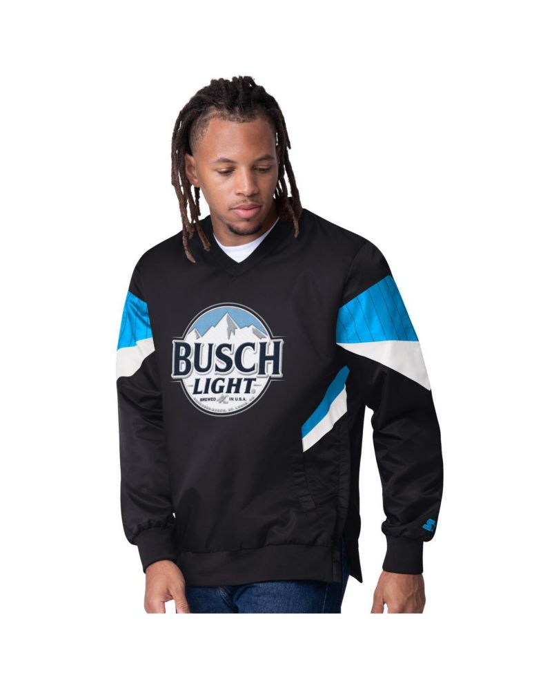 Men's Black Ross Chastain Busch Light Striker I V-Neck Pullover Jacket