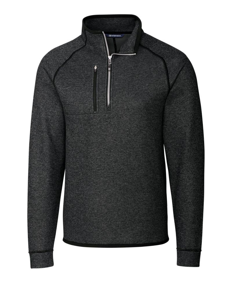 Men's Cutter and Buck Mainsail Sweater-Knit Half Zip Pullover Jacket