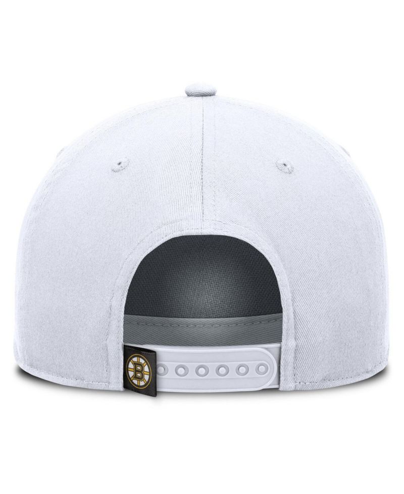 Men's White Boston Bruins Rope A-Frame Adjustable Hat