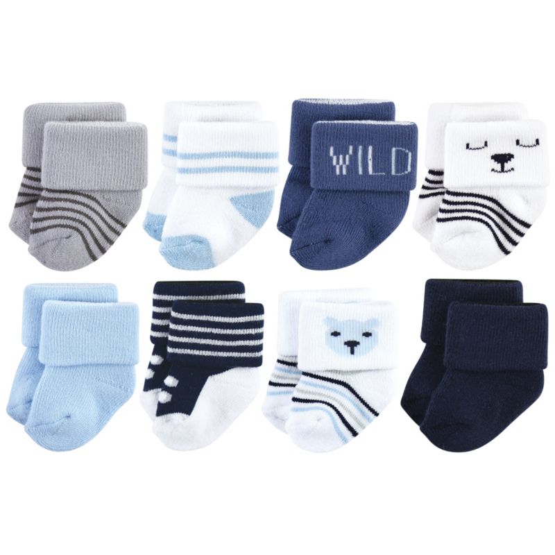 Baby Boys Hudson Gentle Cotton-Blend Newborn & Terry Footwear