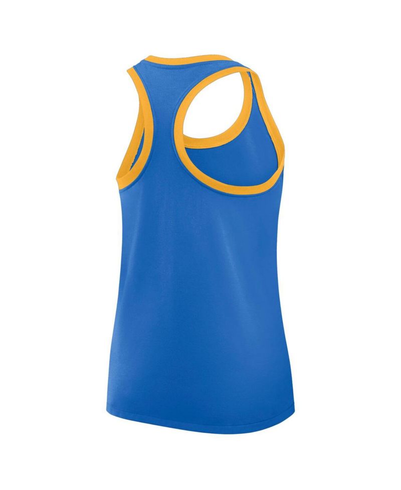 Women's Blue UCLA Bruins Primetime Racerback Tri-Blend Tank Top
