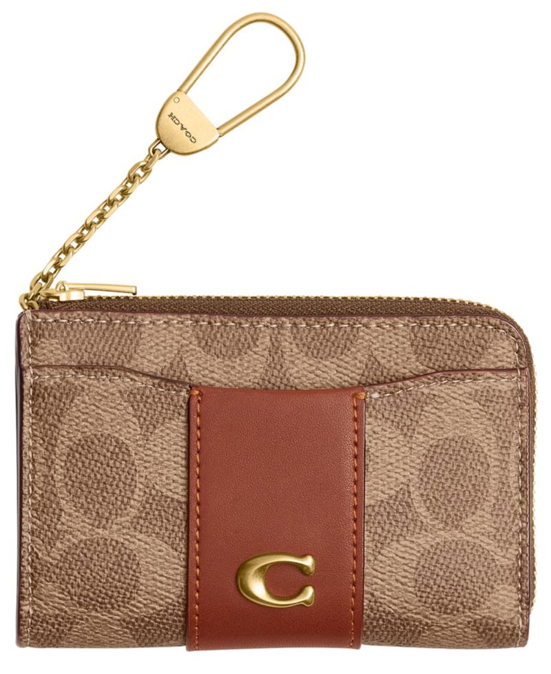 Signature Essential Key Zipper Card Case