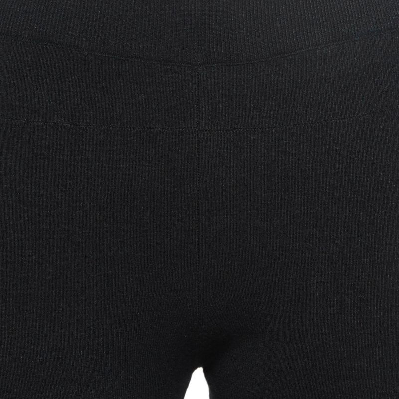 Women's Black Rib Knit Sierra Biker Shorts
