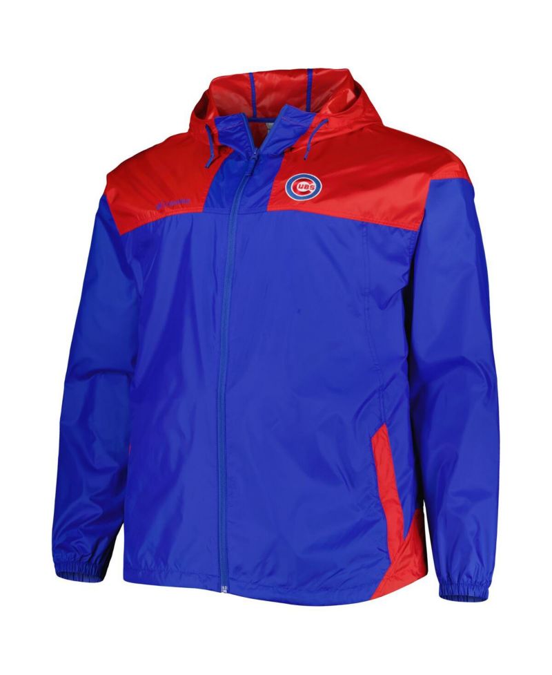 Men's Royal Chicago Cubs Flash Forward Challenger Big and Tall Omni-Shade Full-Zip Windbreaker