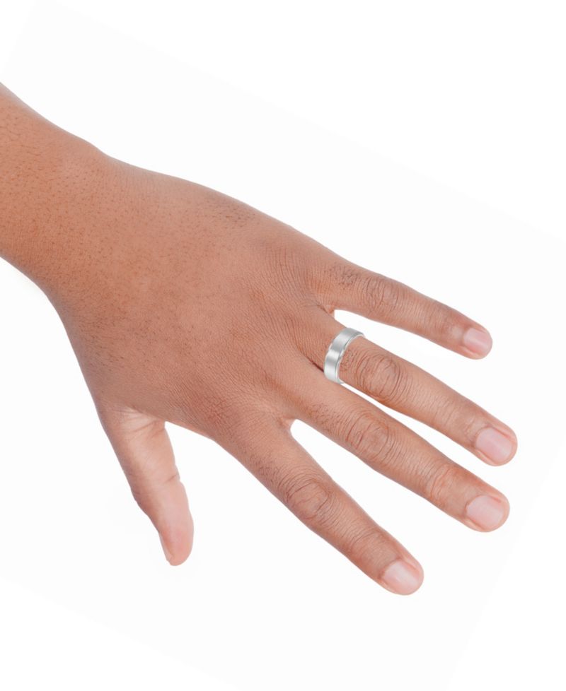 Men's Cobalt Ring, Comfort Fit Wedding Band