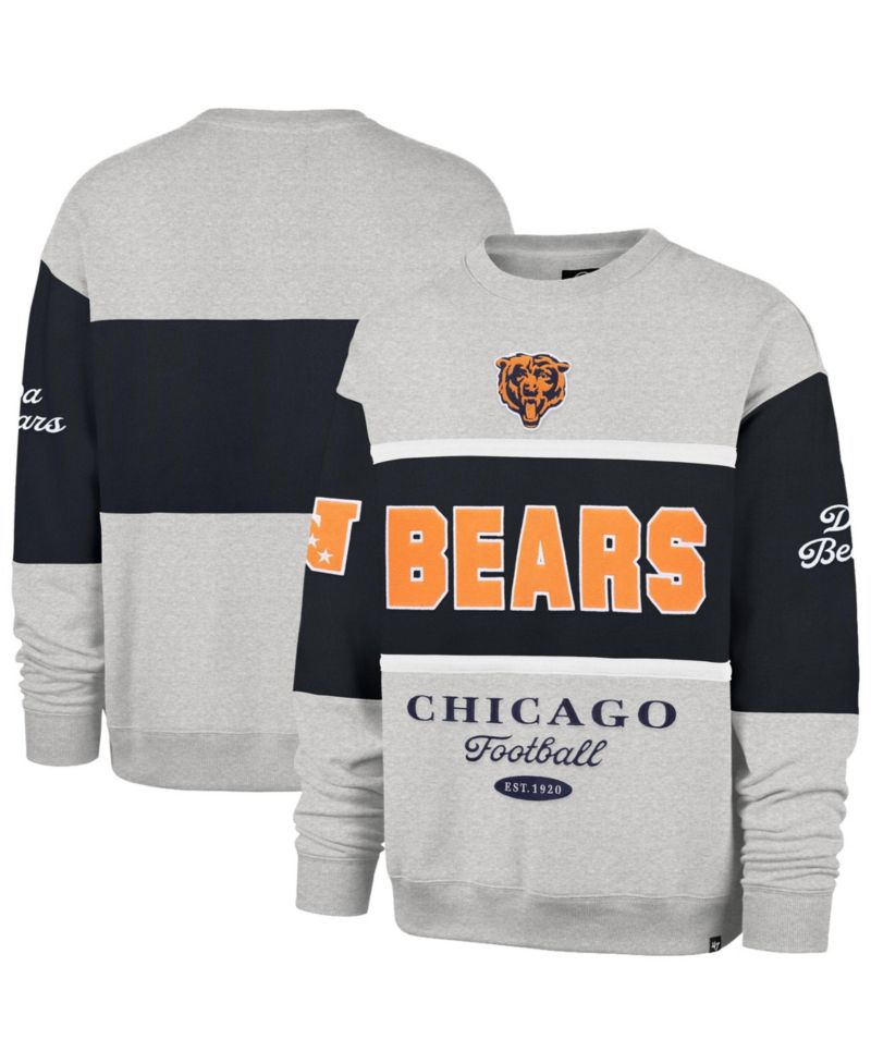 Men's Navy/Heather Gray Chicago Bears Blockfield Maximalist Sweatshirt