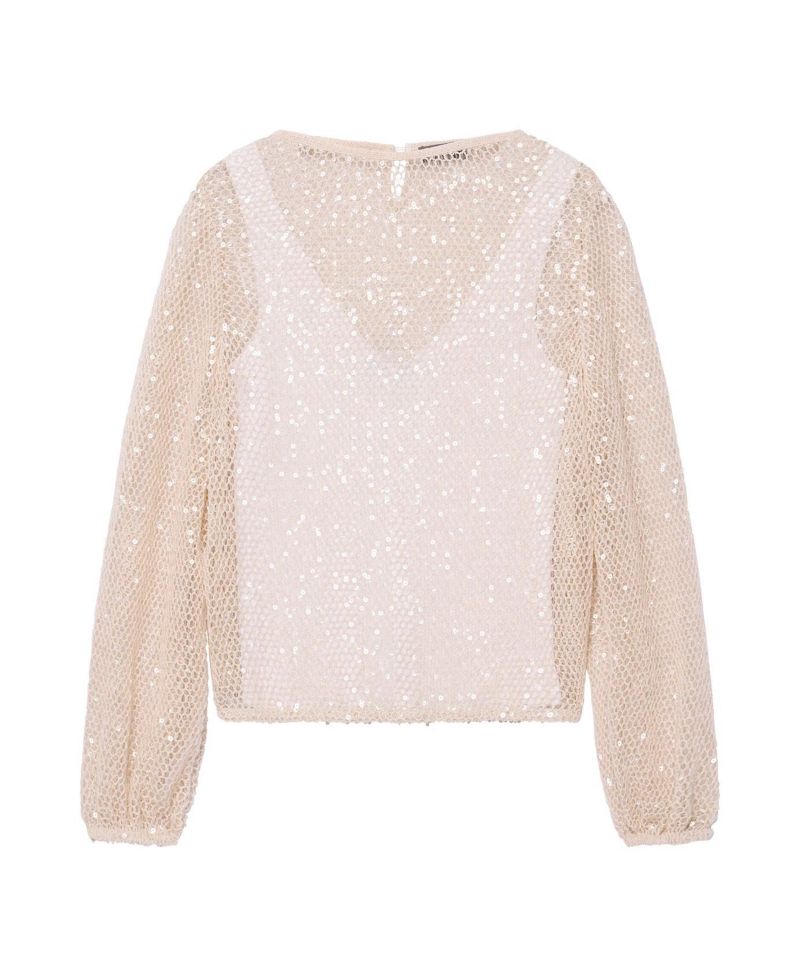 Women's Sequin Layered Balloon Top