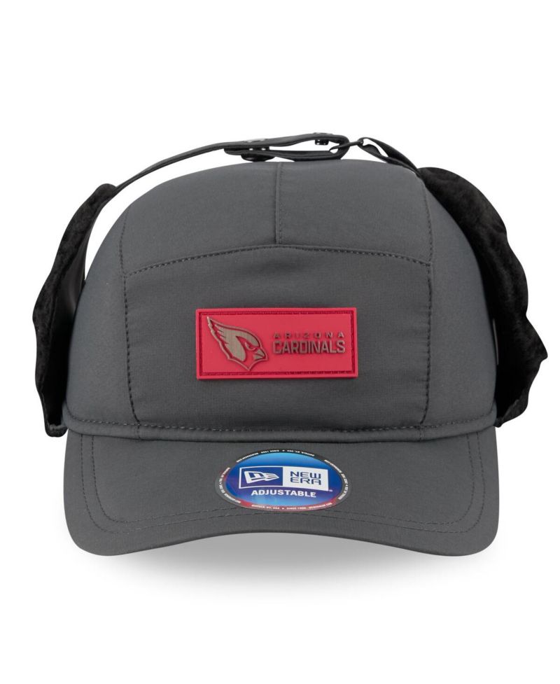 Men's Charcoal Arizona Cardinals 2025 Sideline Cold Weather Runner Dog Ear Adjustable Hat