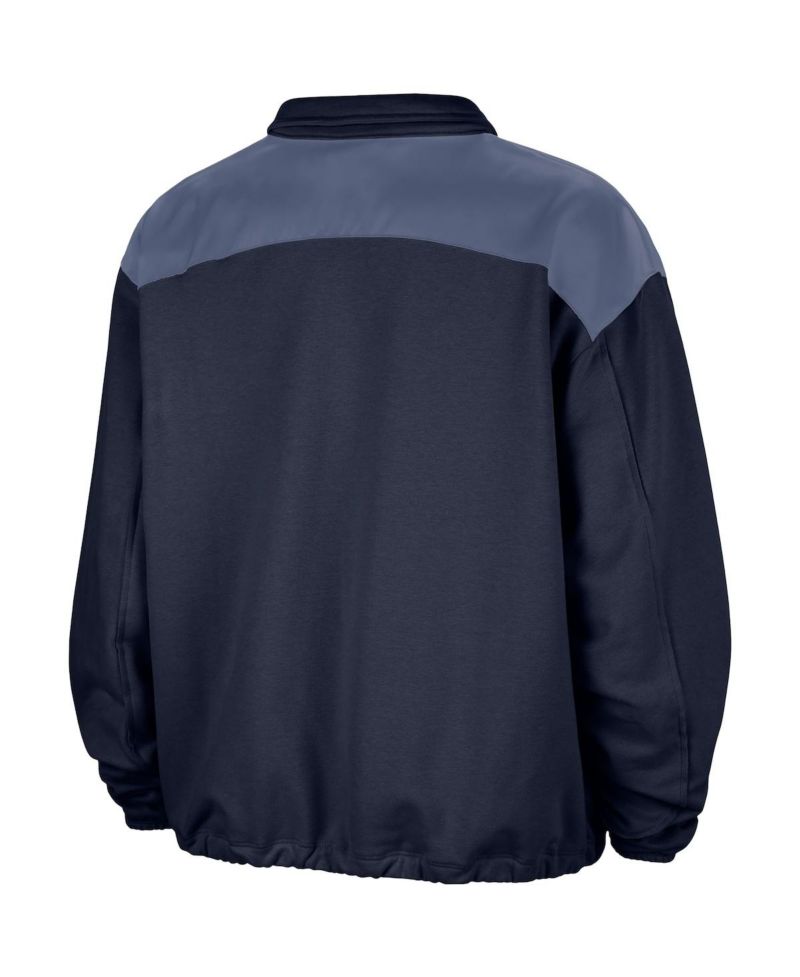 Women's Navy Indiana Fever Basketball Fleece Quarter-Zip Performance Pullover Sweatshirt