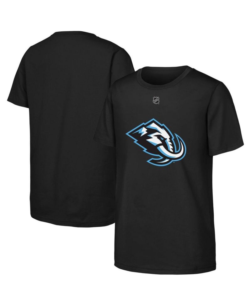 Big Boys and Girls Black Utah Mammoth Primary Logo T-Shirt