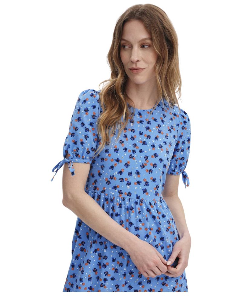 Women's Jessa Floral-Print Tiered Short-Sleeve Midi Dress