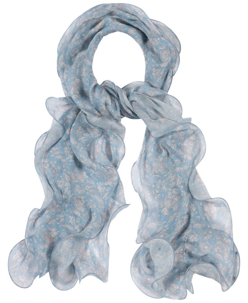 Floral Double Ruffle Scarf