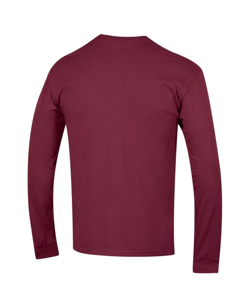 Men's Garnet South Carolina Gamecocks Arch Over Logo 2-Hit Long Sleeve T-Shirt