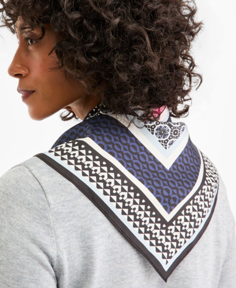 Women's Accent Rib Knit Scarf T-Shirt