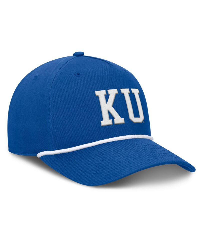 Men's Royal Kansas Jayhawks Foul Ball Rope Adjustable Hat