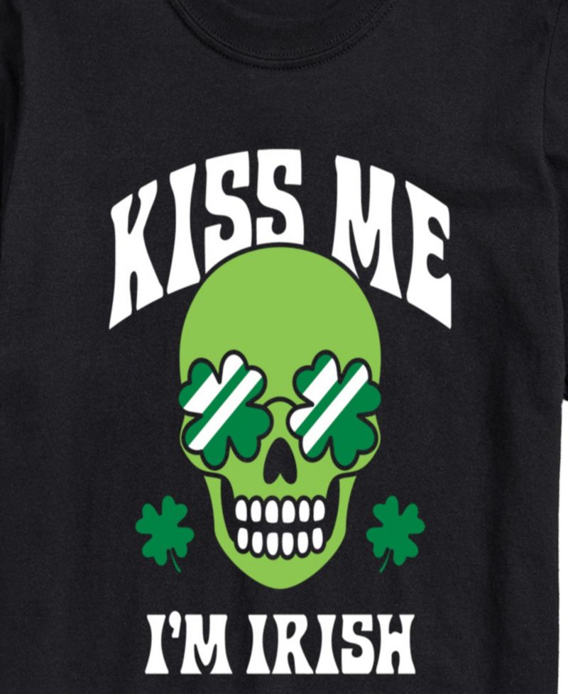 Men's Instant Message Kiss Me I'm Irish Short-Sleeve Graphic T-Shirt