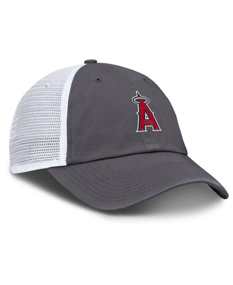 Men's Gray Los Angeles Angels Adjustable Trucker Hat