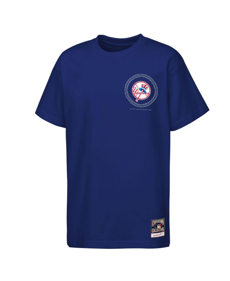Big Boys and Girls Navy New York Yankees Cooperstown Rodeo Rope T-Shirt