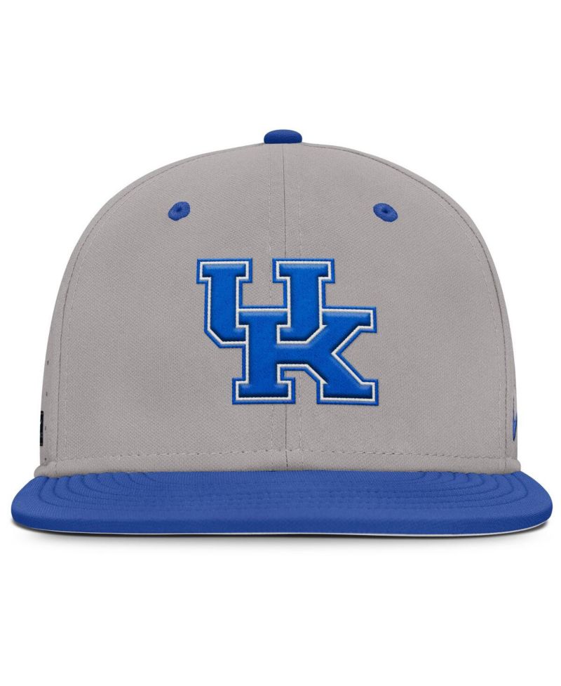 Men's Gray Kentucky Wildcats On-Field Dugout True Performance Fitted Hat