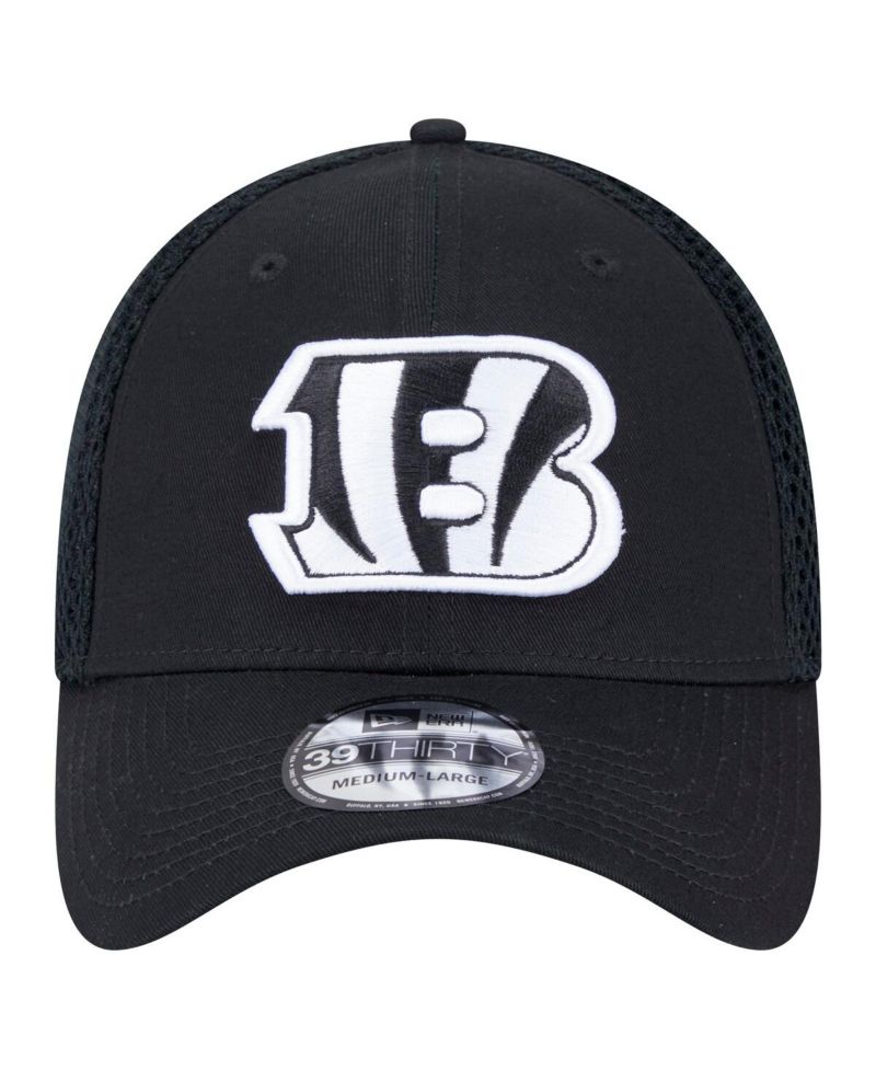 Men's Black Cincinnati Bengals Main Neo 39THIRTY Flex Hat