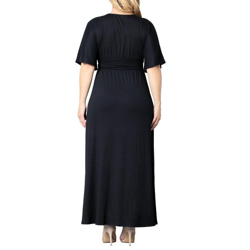 Plus Size Vienna Kimono Sleeve Long Maxi Dress