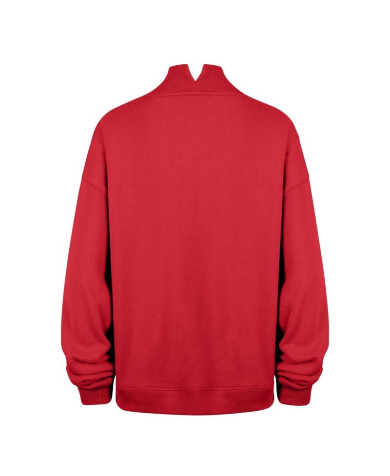 Women's Scarlet Ohio State Buckeyes Mock Neck Sweatshirt