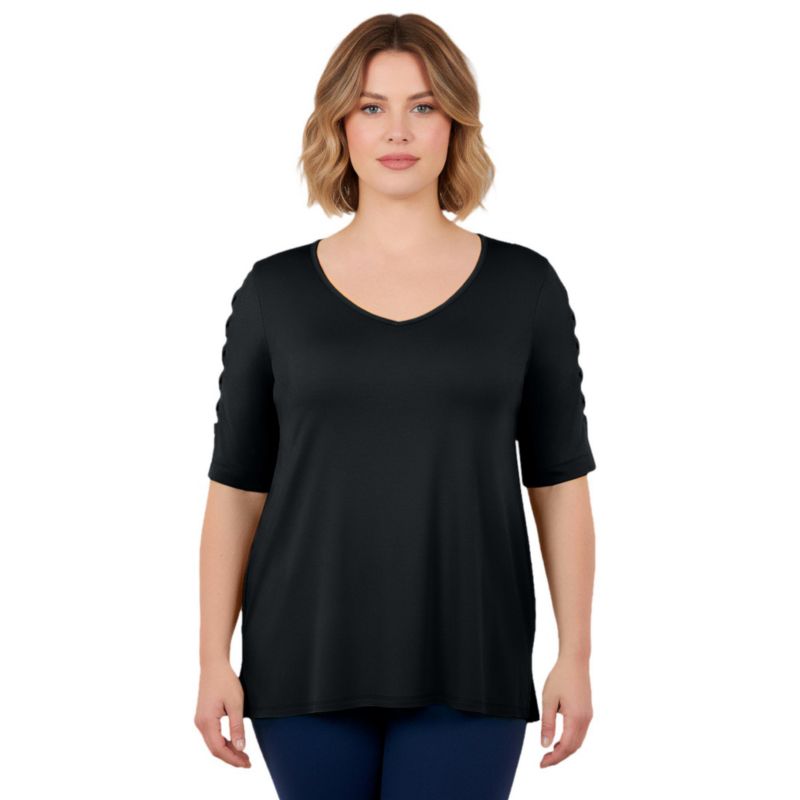 Women's Lattice Sleeve Tunic