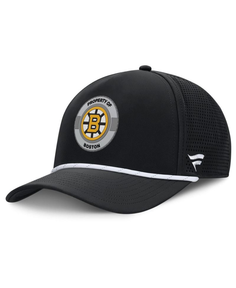 Men's Black Boston Bruins Authentic Pro Rink Adjustable Hat