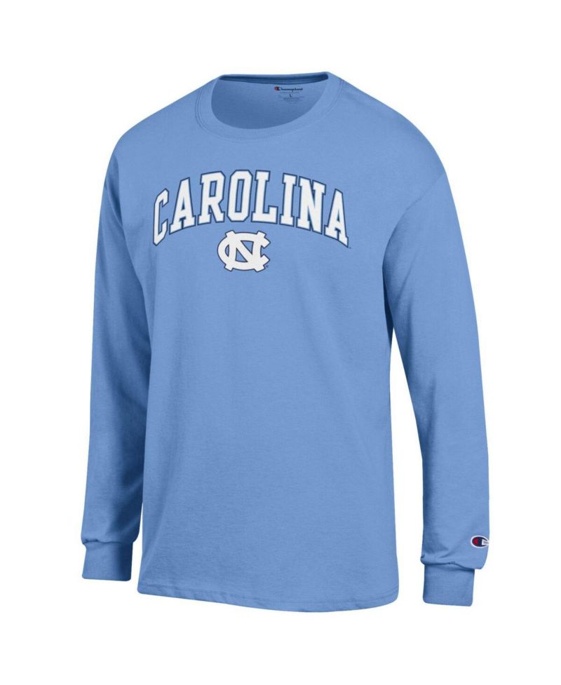 Men's Carolina Blue North Carolina Tar Heels Arch Over Logo Long Sleeve T-Shirt