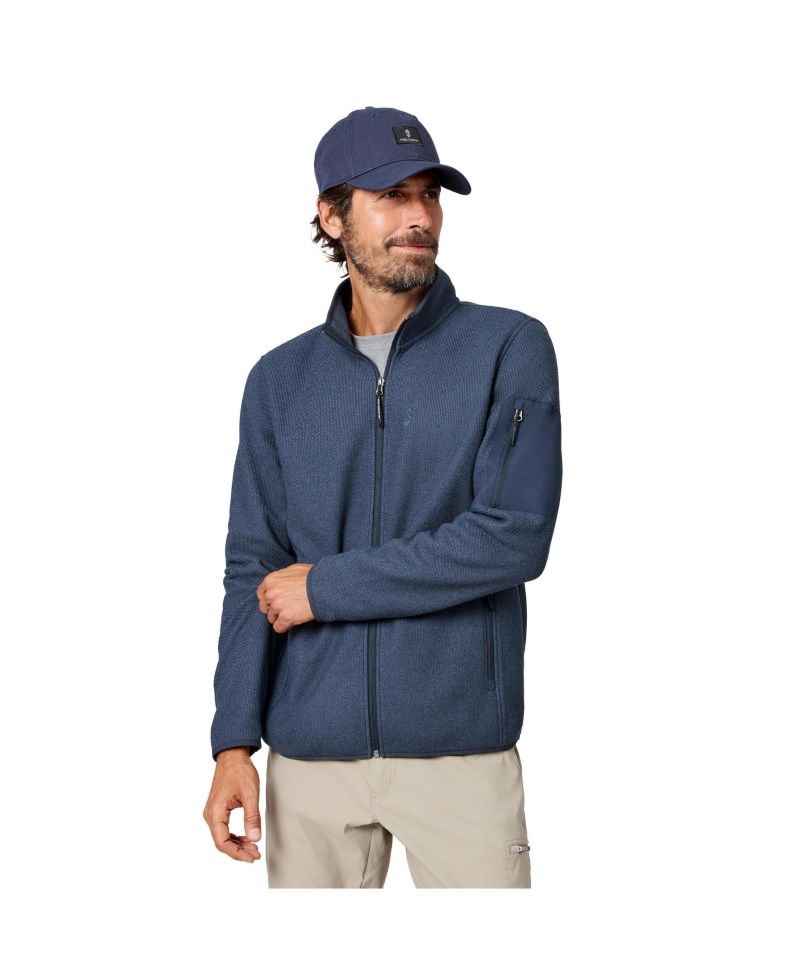 Men's Cliffside Pique Fleece Lightweight Stand Collar Jacket