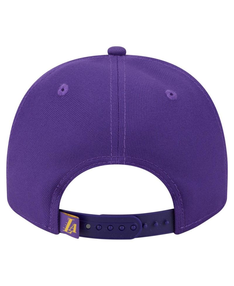 Men's Purple Los Angeles Lakers Injection Cartoon Logo A-Frame 9FIFTY Adjustable Hat